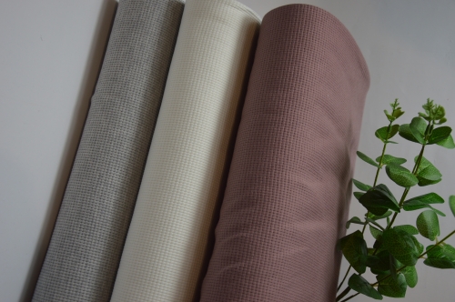 Waffeljersey uni Altrosa